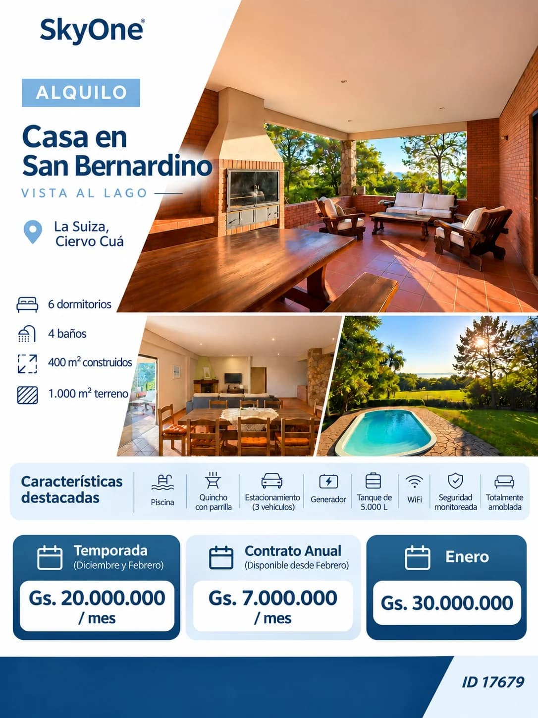 ALQUILER DE CASA AMOBLADA EN LA SUIZA - SAN BERNARDINO , foto principal