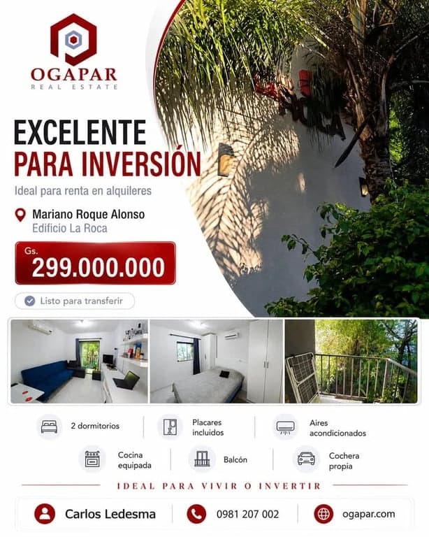 VENDO DEPARTAMENTO DE 2 DORMITORIOS IDEAL INVERSION O VIVIENDA CON COCHERA 