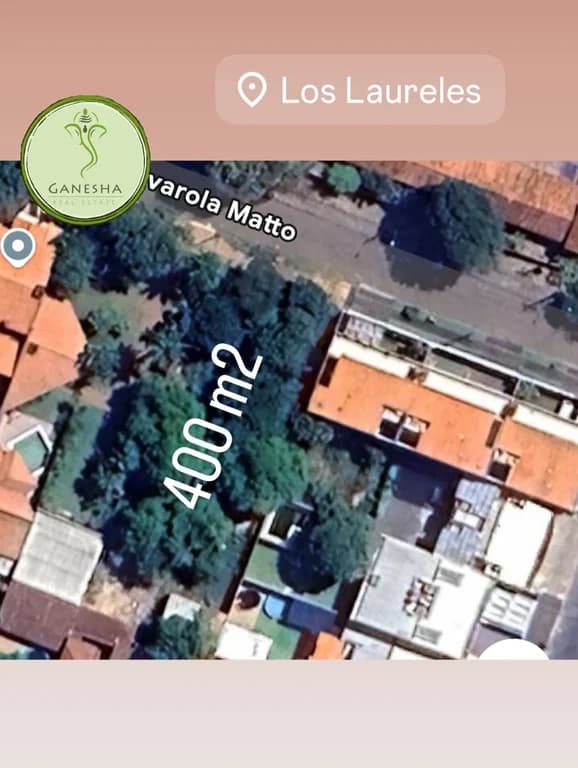 Terreno residencial 400 m2 en Los Laureles